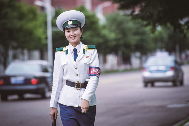 North Korean policewoman