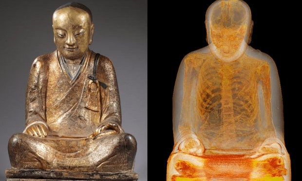Mummified buddha statue from China