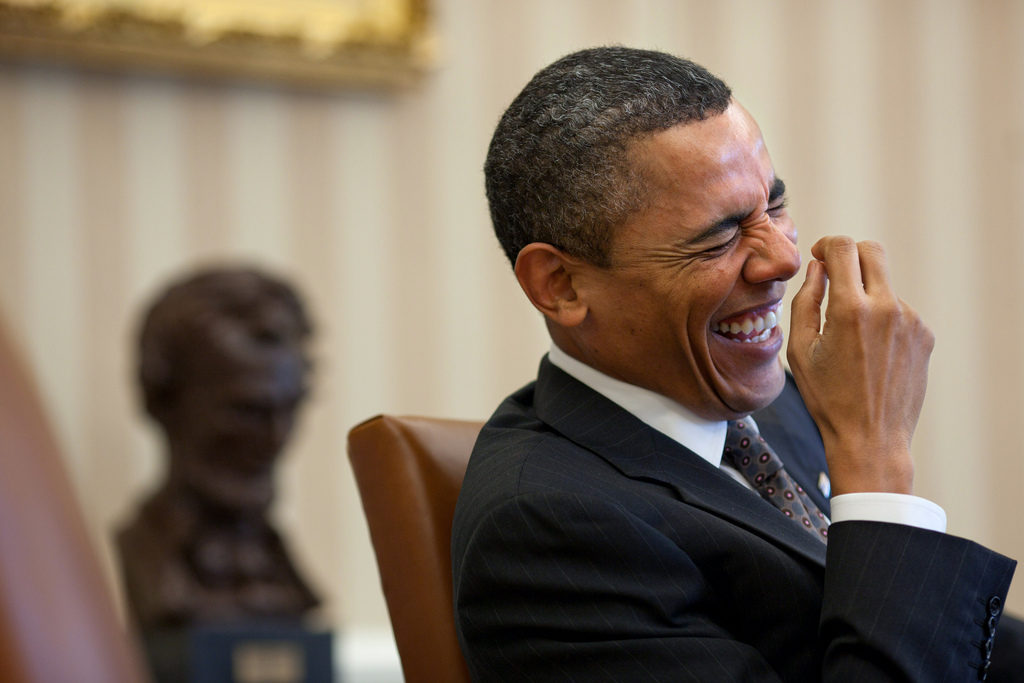 Obama laugh