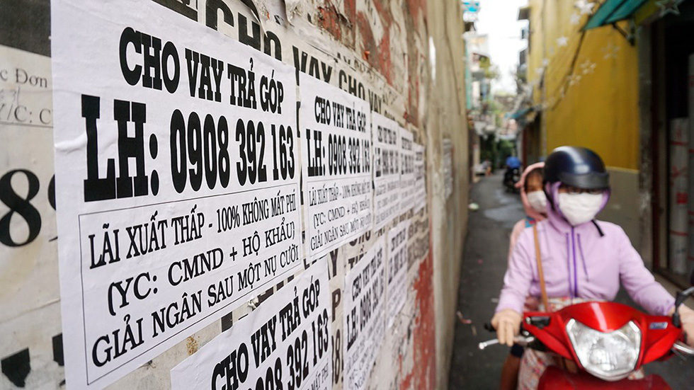 Advertisements for illegal loans in Vietnam