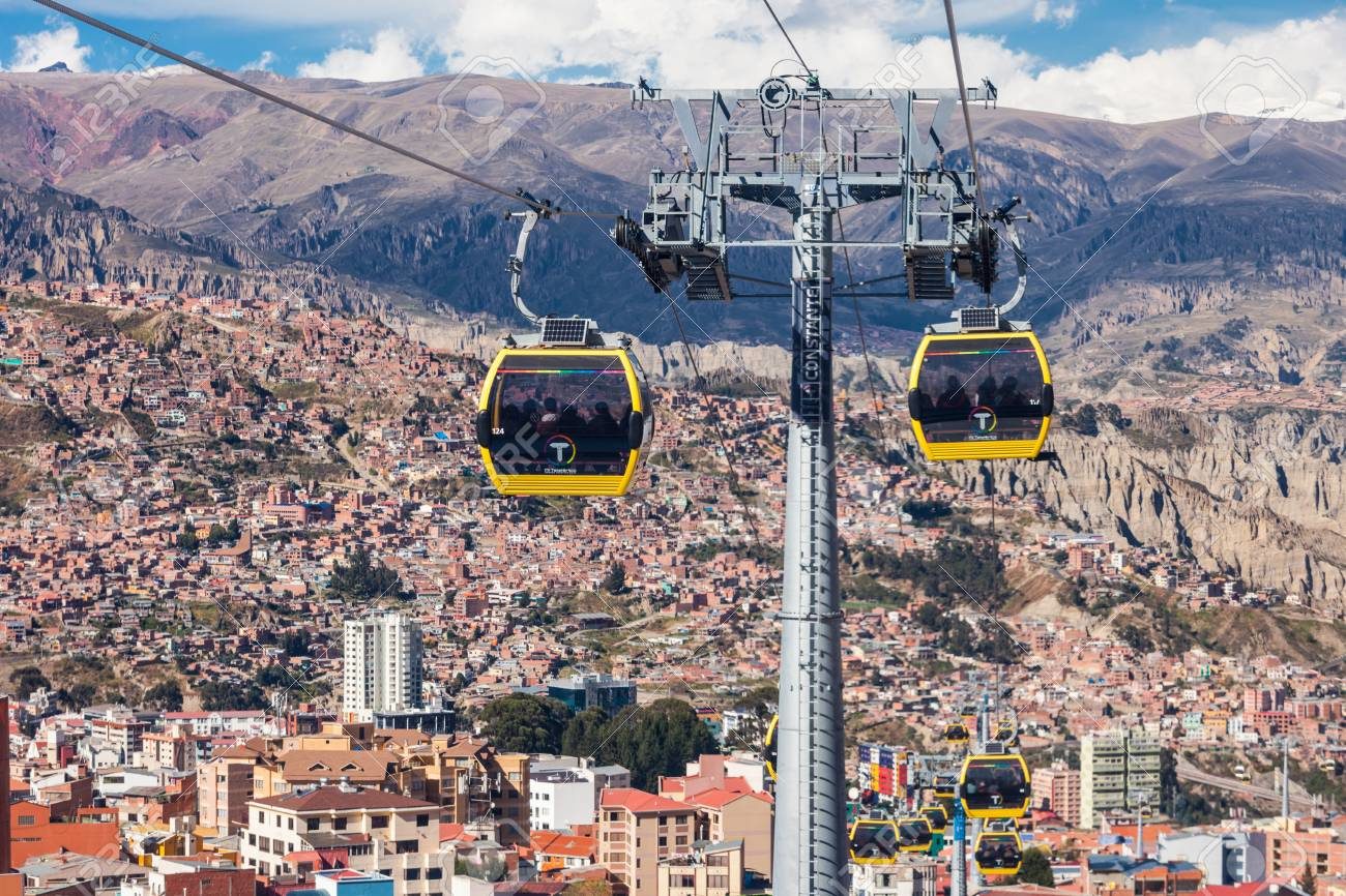 Cable car in La Paz, Bolivia