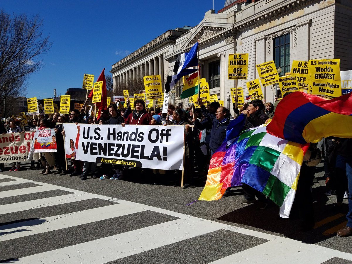 Protest in support of Venezuela in US