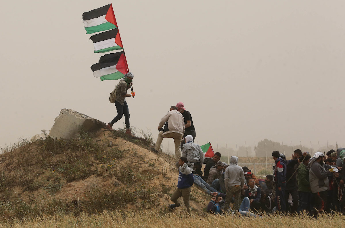 palestine flags march of return