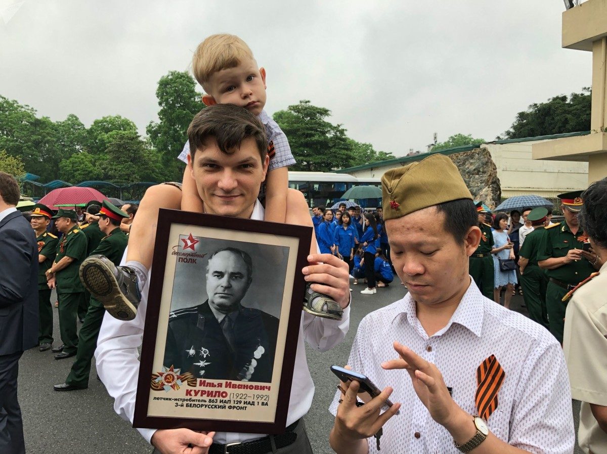 Immortal regiment in Hanoi, Vietnam May 8th 2019