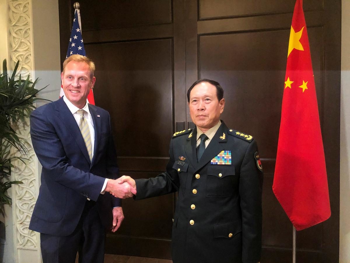 US Sec Defense and Chinese Minister of Defence at Shangri-La 2019