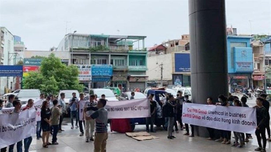 Big C supermarket protest in Vietnam