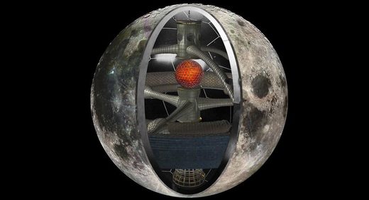 The hollow Moon