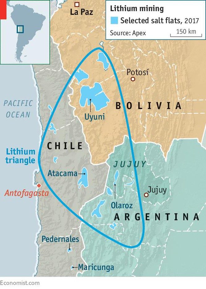 Lithium map bolivia